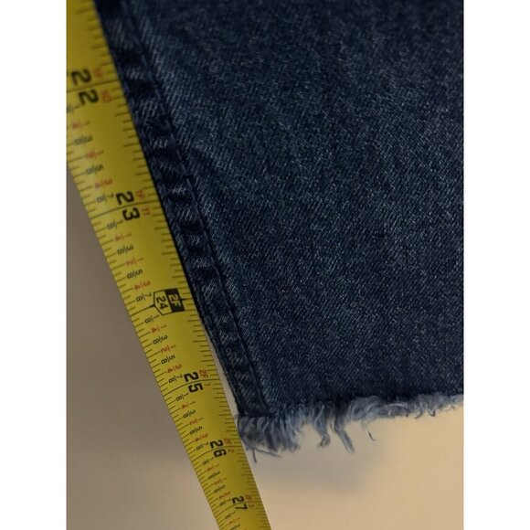 Ether Jeans Size 28/6 Mom Cut Ankle Raw Hem Medium Wash High Rise - Picture 7 of 11